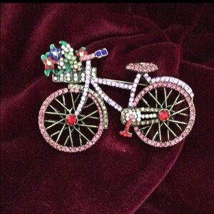 Colorful Bicycle Brooch